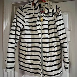 Joules Black and White Mackintosh Rain Jacket